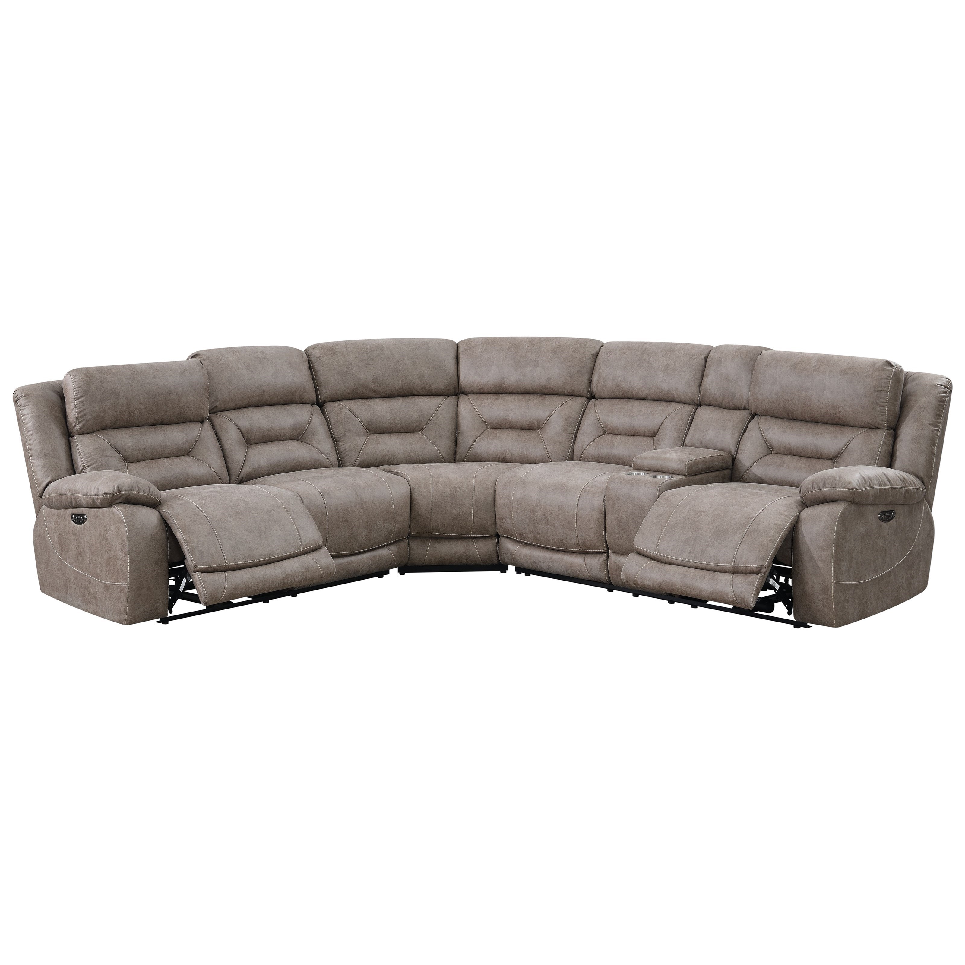 Steve Silver Aria 3 Piece Reclining Sectional Sofa with USB Port